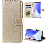 Housse pour Huawei Nova 9 / Honor 50 Housse téléphone portable Flip Case Cover Etui Mandala Gold