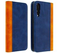 Housse pour Huawei P20 Pro Étui Folio Rangement carte Fonction support Bleu nuit