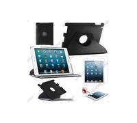 Housse pour iPad 4 3 2 Support Rotatif 360 PU Cuir, Noir + Film VERRE Trempé