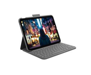 Housse pour iPad - Logitech - Slim Folio - QWERTY Espagnol - Bluetooth - Gris