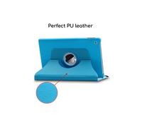 Housse pour iPad Mini 1/2/3 Support Rotatif 360 PU Cuir, Bleu + Film VERRE Trempé