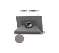 Housse pour iPad Mini 1/2/3 Support Rotatif 360 PU Cuir, Gris + Film VERRE Trempé