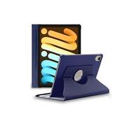 Housse pour iPad mini 2021 8.3'' (6 gen) Support Rotatif 360 PU Cuir, Bleu Foncé