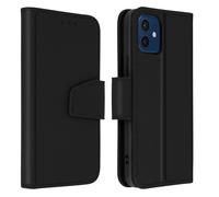 Housse pour iPhone 12 Mini Cuir Porte-carte Fonction Support Premium Noir