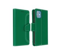Housse pour iPhone 12 Mini Étui Folio Portefeuille Fonction Support Vert