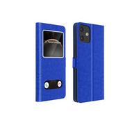 Housse pour iPhone 12 Mini Protection intégrale Double Fenêtre Support Vidéo Bleu