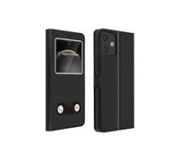 Housse Apple iPhone 12 Mini Étui Intégral Double Fenêtre Support Vidéo noir
