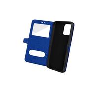 Housse iPhone 13 avec Double Fenêtre Support Vidéo bleu