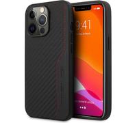 Housse pour iPhone 13 Pro 6,1"- Mercedes AMG carbone/cuir Hibryd