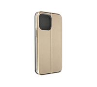 Housse pour iPhone 14 Pro Max Clapet Porte-carte Support Vidéo Design élégant Dorée