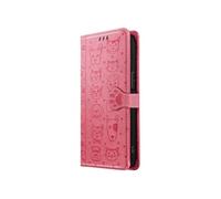 Housse pour iPhone 16e Design Chat et Chien Clapet Portefeuille Rose