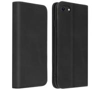 Housse pour iPhone SE 2022 / 2020 et 8 / 7 Porte-cartes Support Stand Vintage Noir