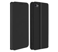 Housse - AVIZAR - iPhone SE 2020 / 8 / 7 - Éco-cuir - Noir - Fonction support