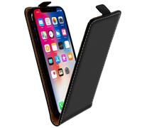 Housse pour iPhone X / XS Étui Clapet Rabat Vertical Porte-carte Protection Noir