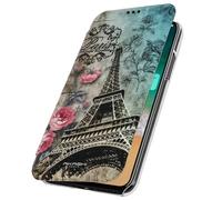 Housse pour iPhone X / XS Étui Coque Portefeuille Paris Champs Élysées Multicolore