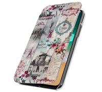 Housse pour iPhone X / XS Étui Coque Portefeuille Salon de Paris Akashi Multicolore
