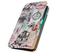 Housse pour iPhone X / XS Étui Coque Portefeuille Salon de Paris Multicolore