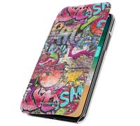 Housse pour iPhone X / XS Étui Portefeuille Graffiti Clapet Folio Akashi Multicolore