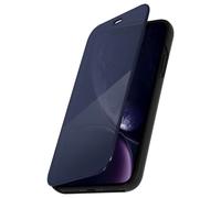 Housse pour iPhone XR étui folio miroir ultra-fine clapet translucide - Noir