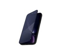 Housse pour iPhone XR étui folio miroir ultra-fine clapet translucide - Noir