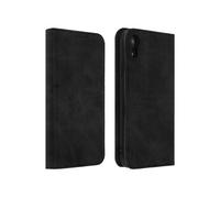 Housse iPhone XR Étui Porte-cartes Fonction Support Coque Silicone Gel noir