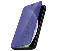 Housse pour iPhone XS Max Folio Miroir Ultra-fine Clapet Translucide Bleu nuit
