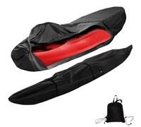 Housse pour Kayak 3m-5.5m Housse pour Canoe Kayak étanche Poussière UV Contre Housse de Protection pour Kayak Couverture Kayak Housse Canoë Housses pour Bateaux(Black,5 m/16ft)
