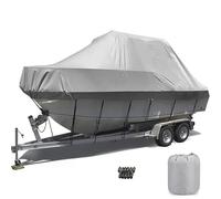 Housse pour Kayak 3m-5.5m Housse pour Canoe Kayak étanche Poussière UV Contre Housse de Protection pour Kayak Couverture Kayak Housse Canoë Housses pour Bateaux(Gray,5 m/16ft)