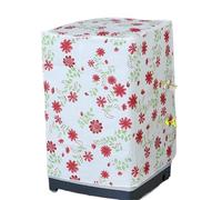 Housse Pour Lave-Linge Housse de protection for Machine à laver, 2 pièces, étui étanche, veste de protection for Machine à laver, ouverture avant sur le dessus Pour La Maison(Red Flower)