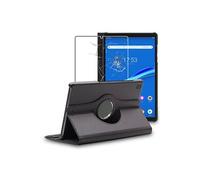 Housse pour Lenovo Tab M10 FHD PLUS 10.3 Support Rotatif 360 PU Cuir , Noir + Film VERRE Trempé