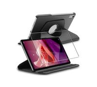 ebestStar Housse pour Lenovo Tab P12 (2023) Support Rotatif 360 PU Cuir, Noir + Film VERRE Trempé Noir