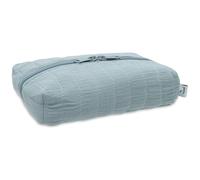 Jollein Étui à lingettes humides Sea Green - Rangement pour lingettes humides - Gaze avec impression intérieure - Avec fermeture éclair - Boîte à lingettes humides - Compact et élégant - Vert lac