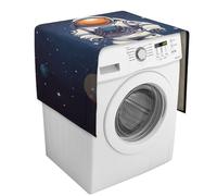 Housse pour machine à laver astronaute spatiale avec poches de rangement pour lave-linge et sèche-linge, 137,9 x 52,1 cm, tapis de protection pour réfrigérateur, cuisine, décoration d'intérieur