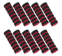 Housse pour Machine D’extension des Jambes, 10 Pièces, Ø20mm en Éponge | Remplacement Facile, Lot de Dix, Noir et Rouge, pour Salle de Sport et Entraînement à Domicile