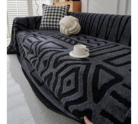 Housse pour Meubles de Canapé, Serviette de canapé Décoration, Housse de Canapé 1 2 3 4 Places en Forme de L d'angle Canape Chat Chiens Anti Griffe Face Couvre Canapé Sofa Cover(Deep Grey,180x130cm)