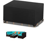 Housse pour meubles de jardin - 130 x 120 x 86 cm - Imperméable - Pour meubles de jardin - En rotin - Tissu Oxford 420D - Résistant au vent et aux UV - Pour terrasse