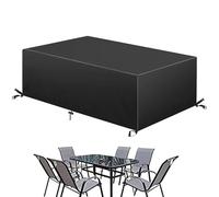 Housse pour meubles de jardin - Housse imperméable Oxford 210D S/M, protection résistante anti-UV et coupe-vent pour table, chaise, canapé extérieur, couche intérieure en PVC avec housse rectangulaire