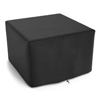Housse pour Meubles d'extérieur Couverture carrée de brasero de Couverture de Foyer for Le Brasier de Propane 210D Cache-poussière imperméable 54x54x89cm (Color : Black, Size : 102x102x51cm)