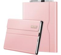 Housse pour Microsoft Surface Pro 7+/Surface Pro 7/Pro 6/Pro 5/Pro 4/Pro 3 - Coque Multi-Angle Ajustables Etui de Protection Fermeture Magn¿¿tique Cover avec Poche de Documents, Or Rose