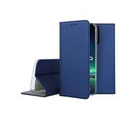 Housse pour Motorola Edge 40 Neo - etui coque pochette portefeuille + film ecran - BLEU MAGNET -