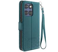 Housse pour Motorola Edge 60 Fusion et Edge 60 Portefeuille Motif 3D Bleu canard