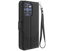 Housse pour Motorola Edge 60 Fusion et Edge 60 Portefeuille Motif 3D Noir