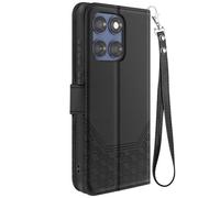 Housse pour Motorola Edge 60 Fusion et Edge 60 Portefeuille Motif 3D Noir