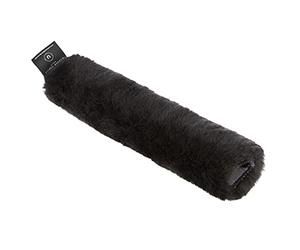 Housse pour muserolle de CHRIST en peau de mouton - Housse pour muserolle pour bride, licol et bridon en fourrure du mouton véritable, taille unique (32 cm), noir, brun, beige, anthracite