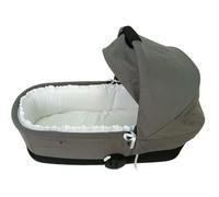Housse pour nacelle Compatible avec Cot S de Cybex Balios, rembourrée + Drap de Dessous. Bambule Blanc