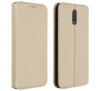 Housse Nokia 2.3 Étui Protection Intégrale Portefeuille Fonction Support doré