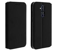 Housse pour Nokia 8.1 Étui folio Porte-cartes Fonction Support Noir