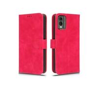 Housse pour Nokia C32 - etui coque pochette portefeuille + film ecran - ROSE -