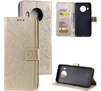 Housse pour Nokia X10/X20 Housse téléphone portable Flip Case Cover Etui Mandala Gold