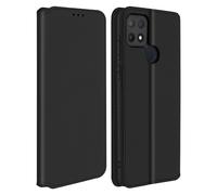 Housse pour Oppo A15 Étui Folio Portefeuille Fonction Support Noir